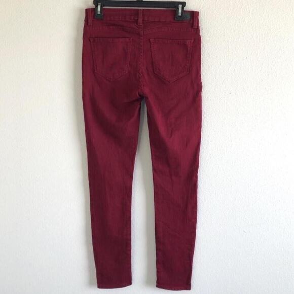 Jordache Size 4 Red Super Skinny Jeans Bold Bright Pockets Colorful Fun Party - Picture 2 of 6